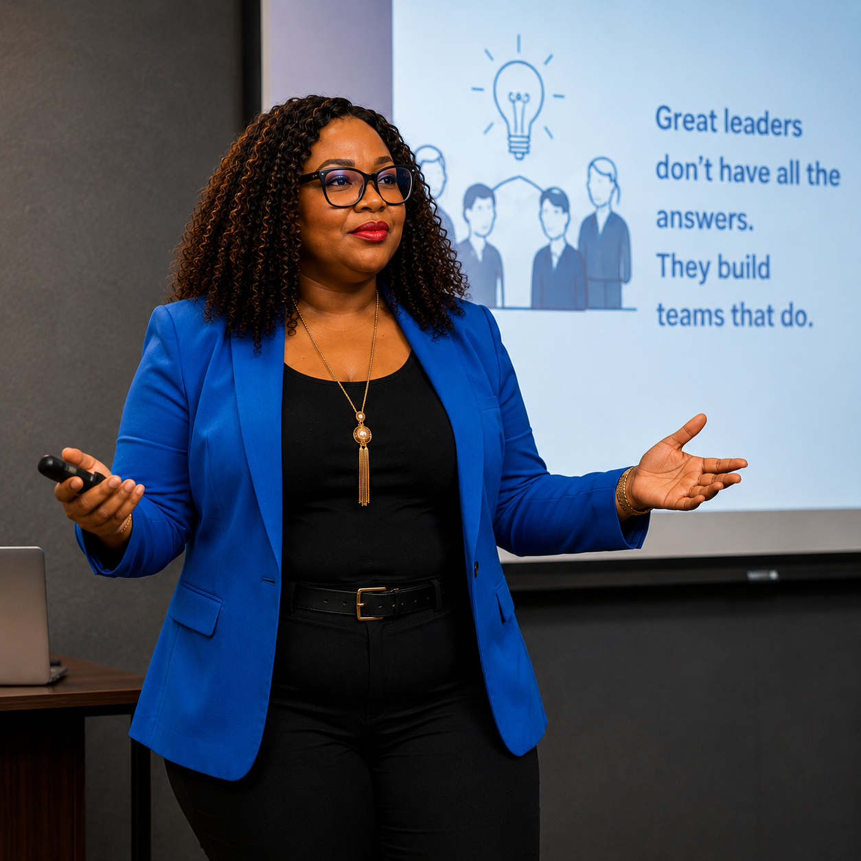 Dr Glory Enyinnaya speaking on academic leadership